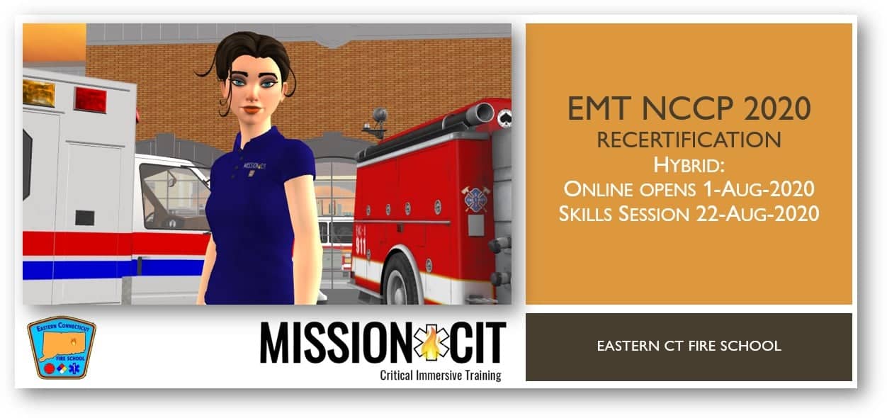 EMT NCCP 2020 Recertification Course | ECFS | 1-Aug-2020 thru 22-Aug-2020
