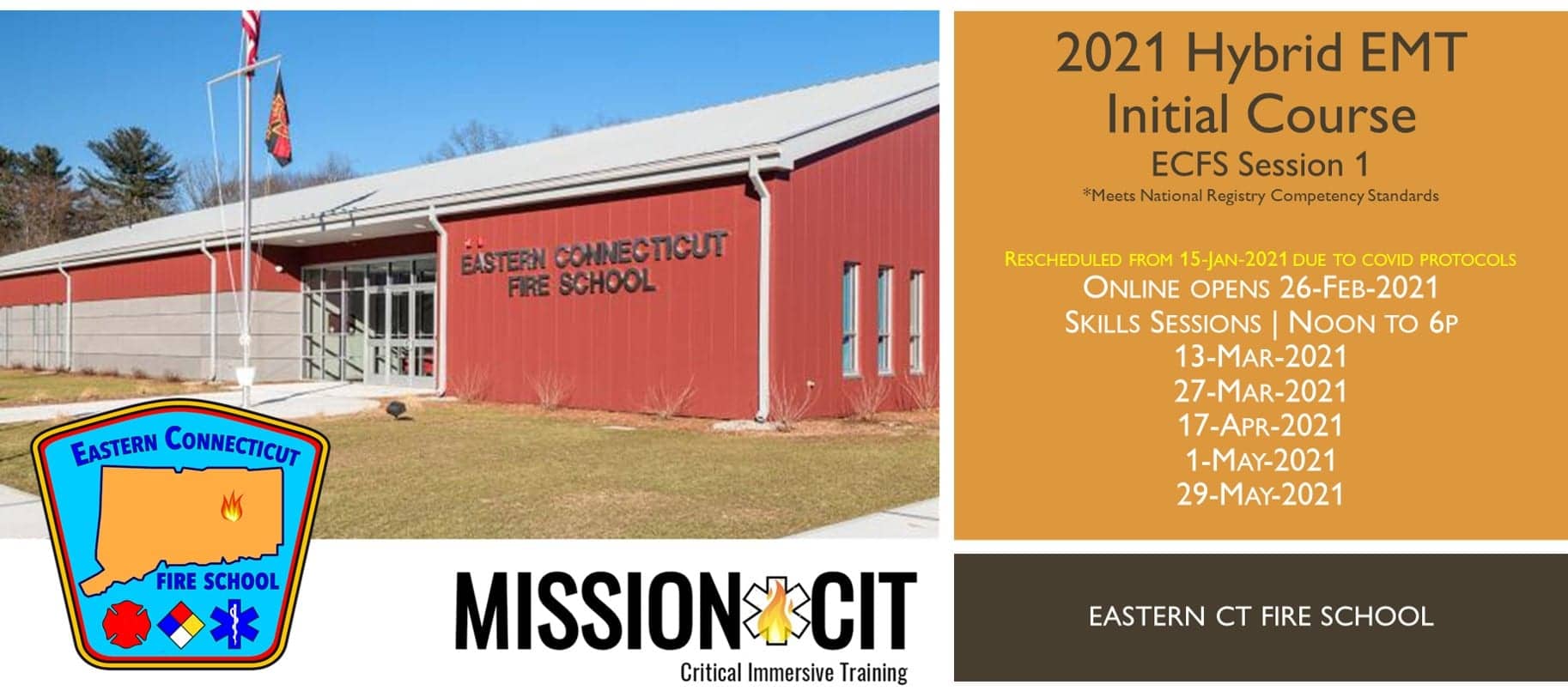 2021 Winter EMT Initial Course | ECFS Session 1 | fully accredited Hybrid EMT Initial course, Patient Assessment, treatment, emergency care